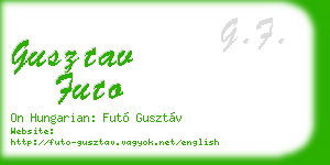 gusztav futo business card