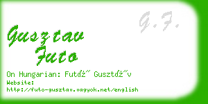 gusztav futo business card